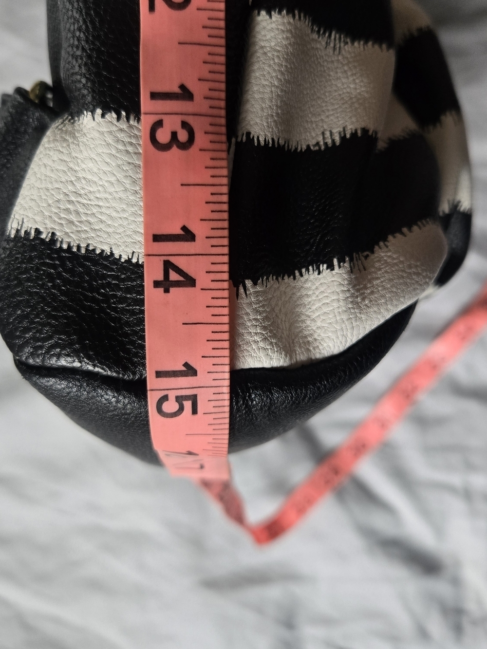 Betsey Johnson Rotary Phone Stripe Backpack with Hot Pink Trim Rose Interior - Picture 9 of 10